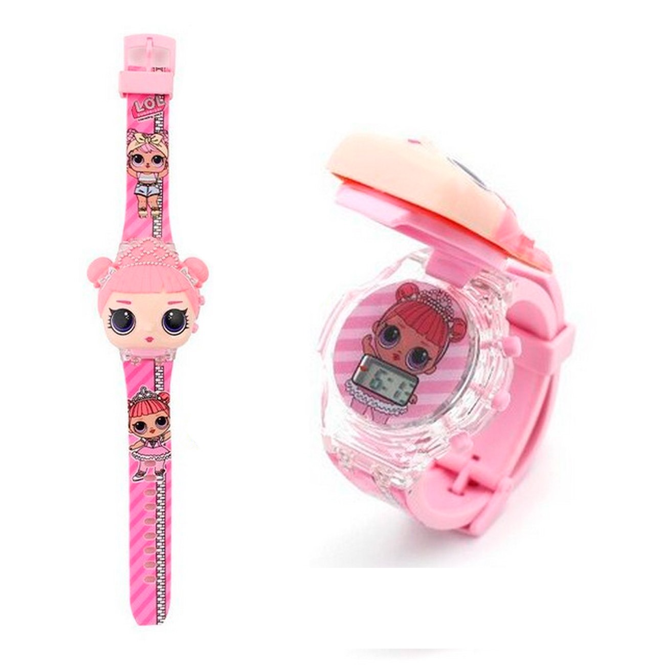 Reloj Niños Digital Luces Sonido Tapa Infantil Muñeca Lol